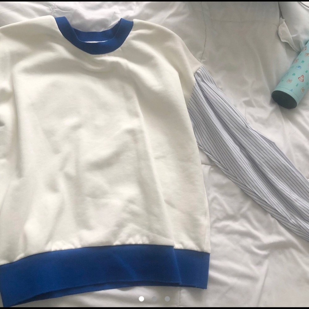 Blue & White Sweatshirt